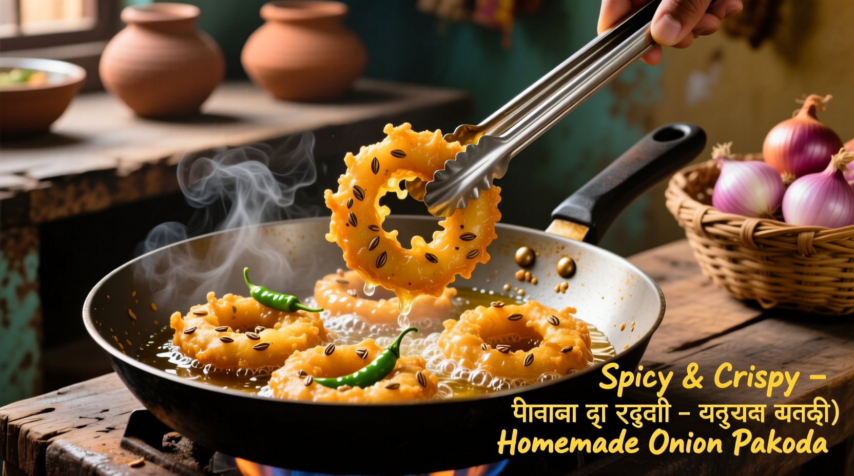 onion pakoda preparation