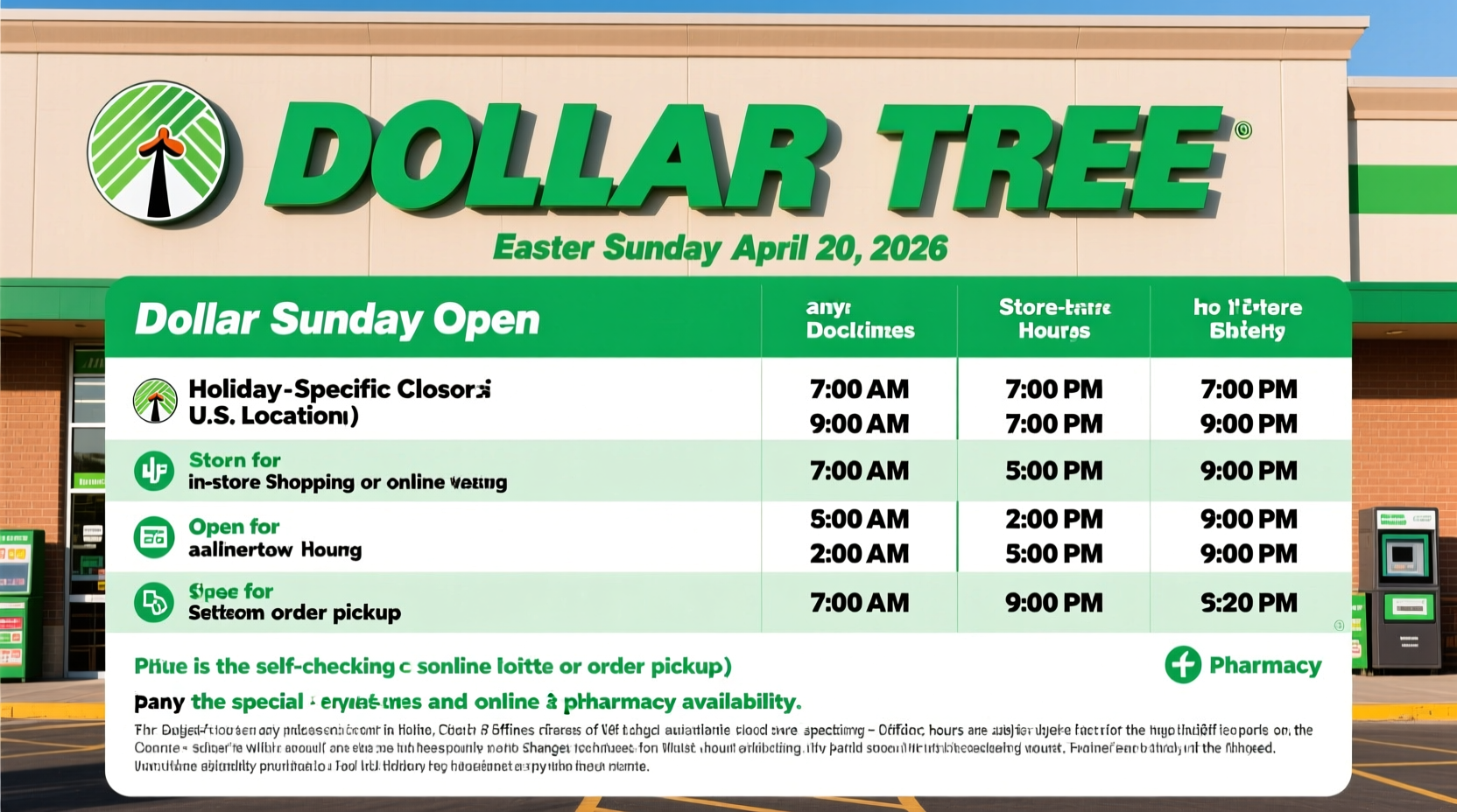 is dollar tree open on easter 2026