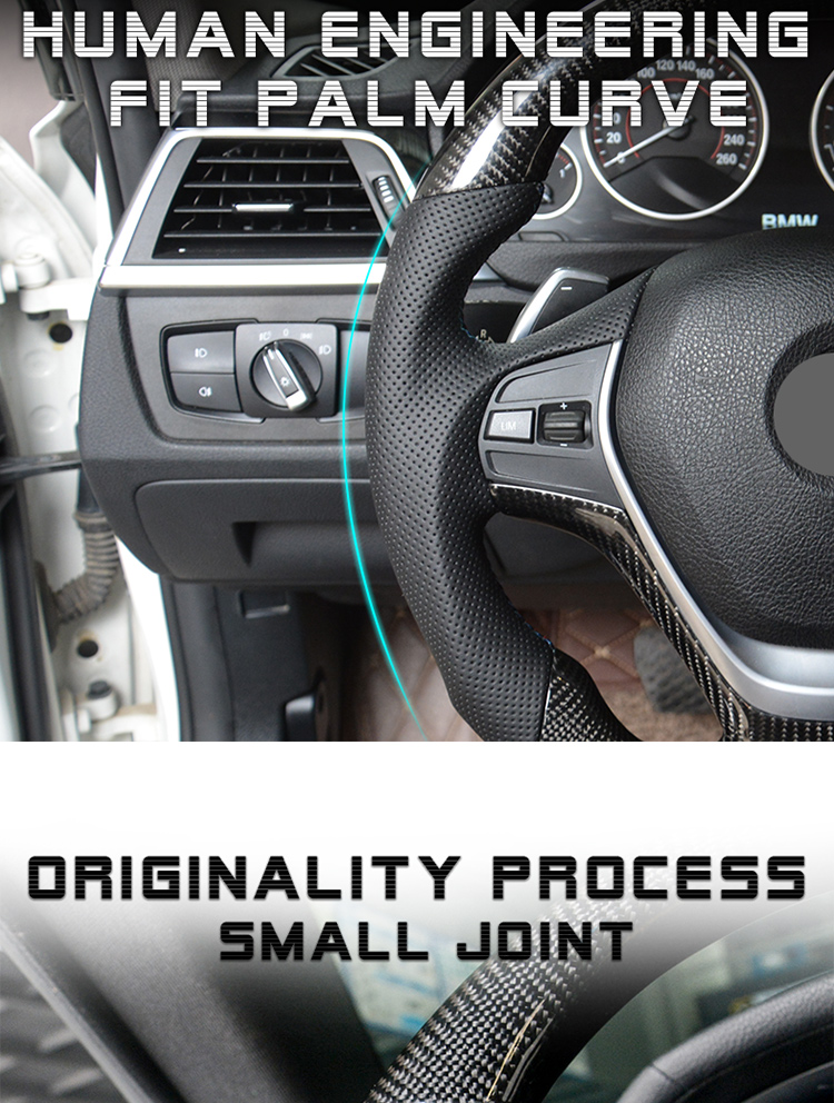 For BMW E60 E63 M5 M6 Custom Alcantar-a Carbon Fiber LED Racing Steering Wheel Original Factory