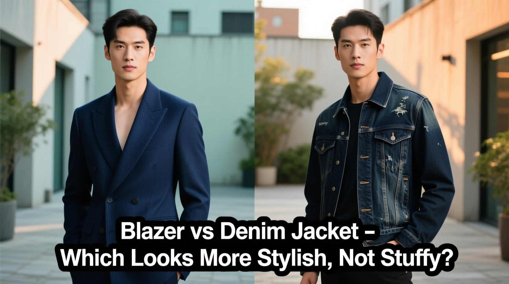 blazer vs denim jacket which one makes you look more stylish not stuffy
