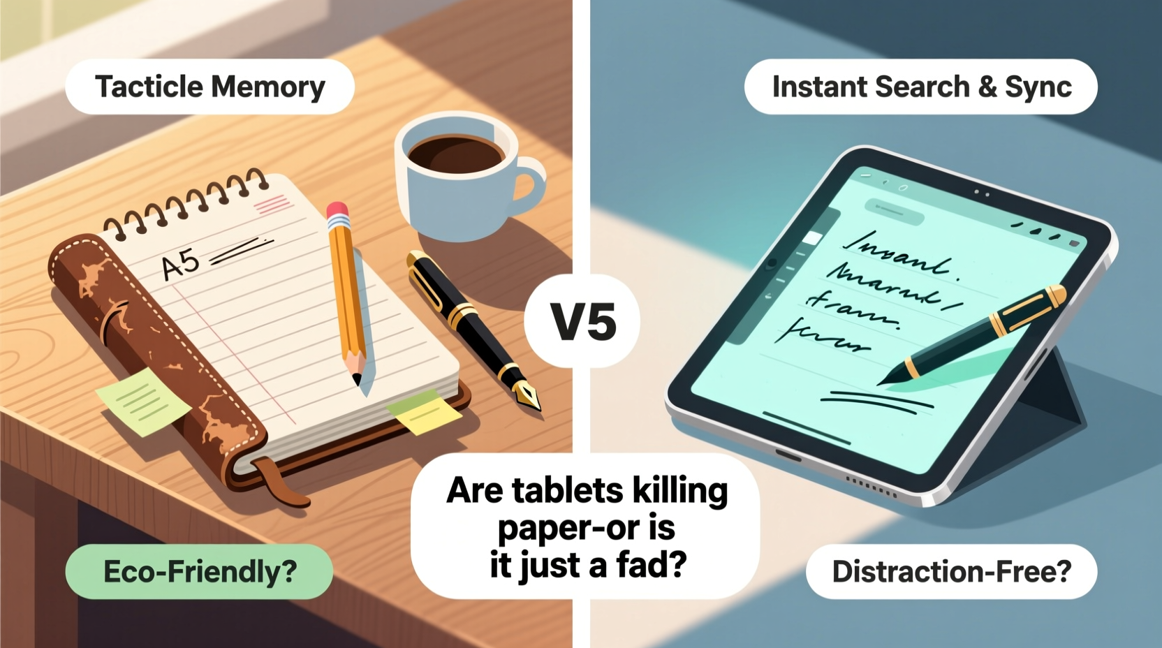 a5 notebook vs digital notes are tablets killing paper or is it just a fad