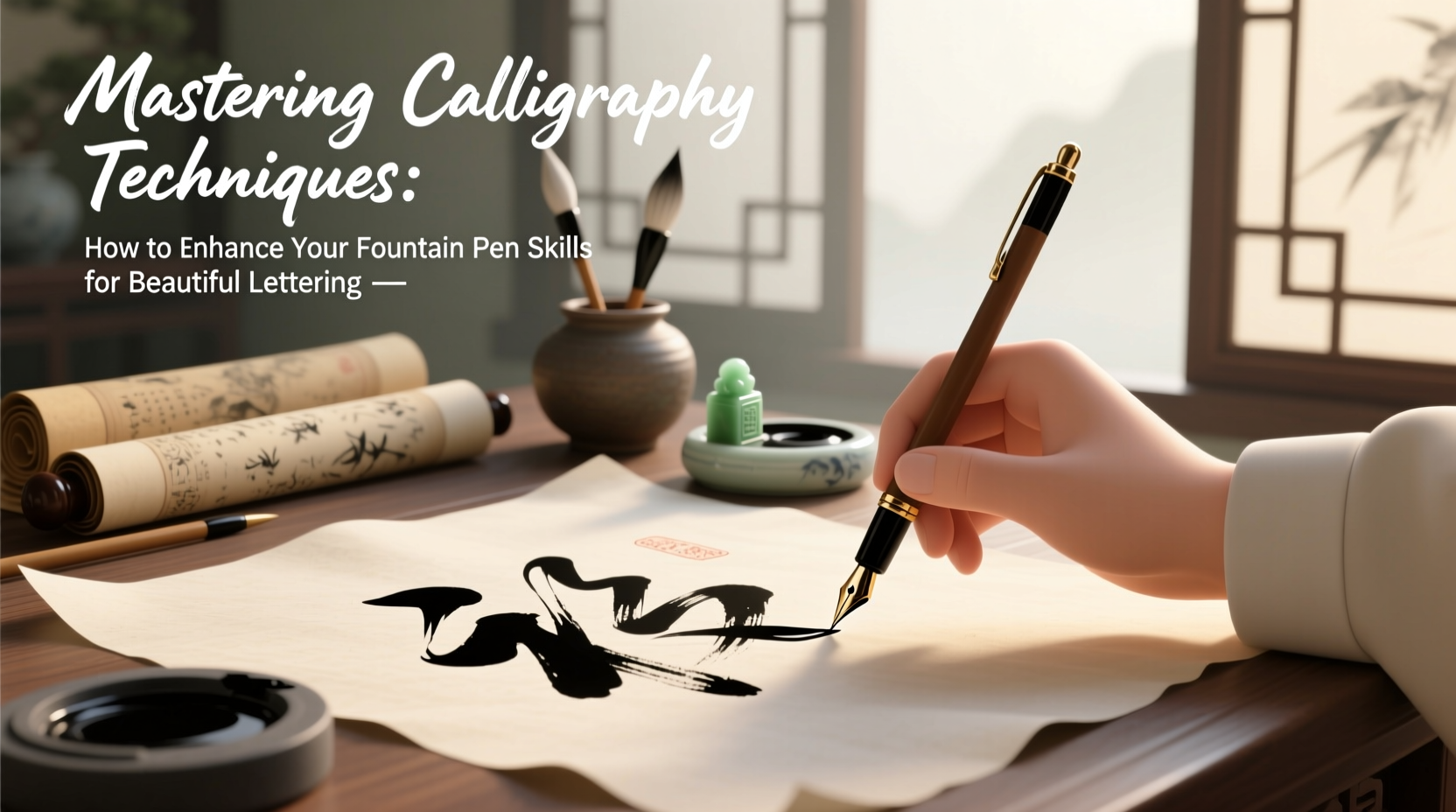 mastering calligraphy techniques how to enhance your fountain pen skills for beautiful lettering