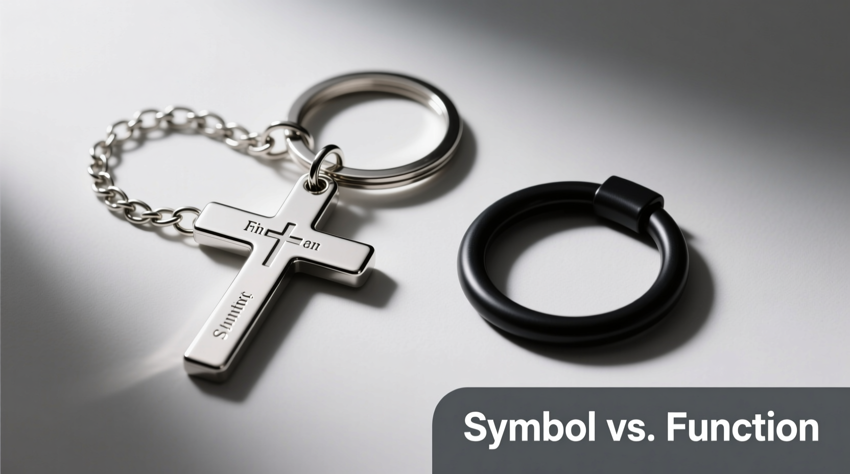 cross keychain vs simple key ring does the symbol matter or just the function