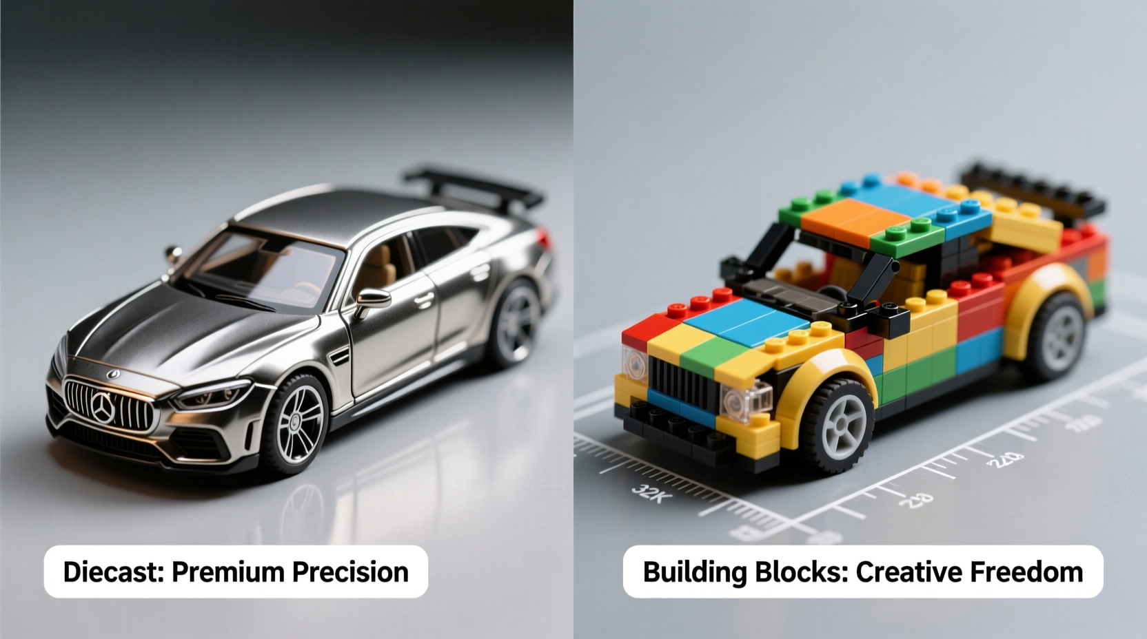 are diecast models really worth the extra money compared to building block models