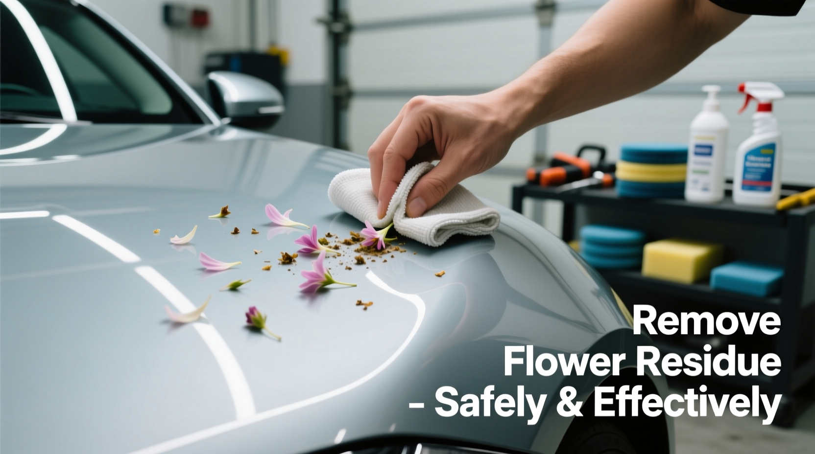 How to Remove Flower Residue from Car Paint Safely & Effectively