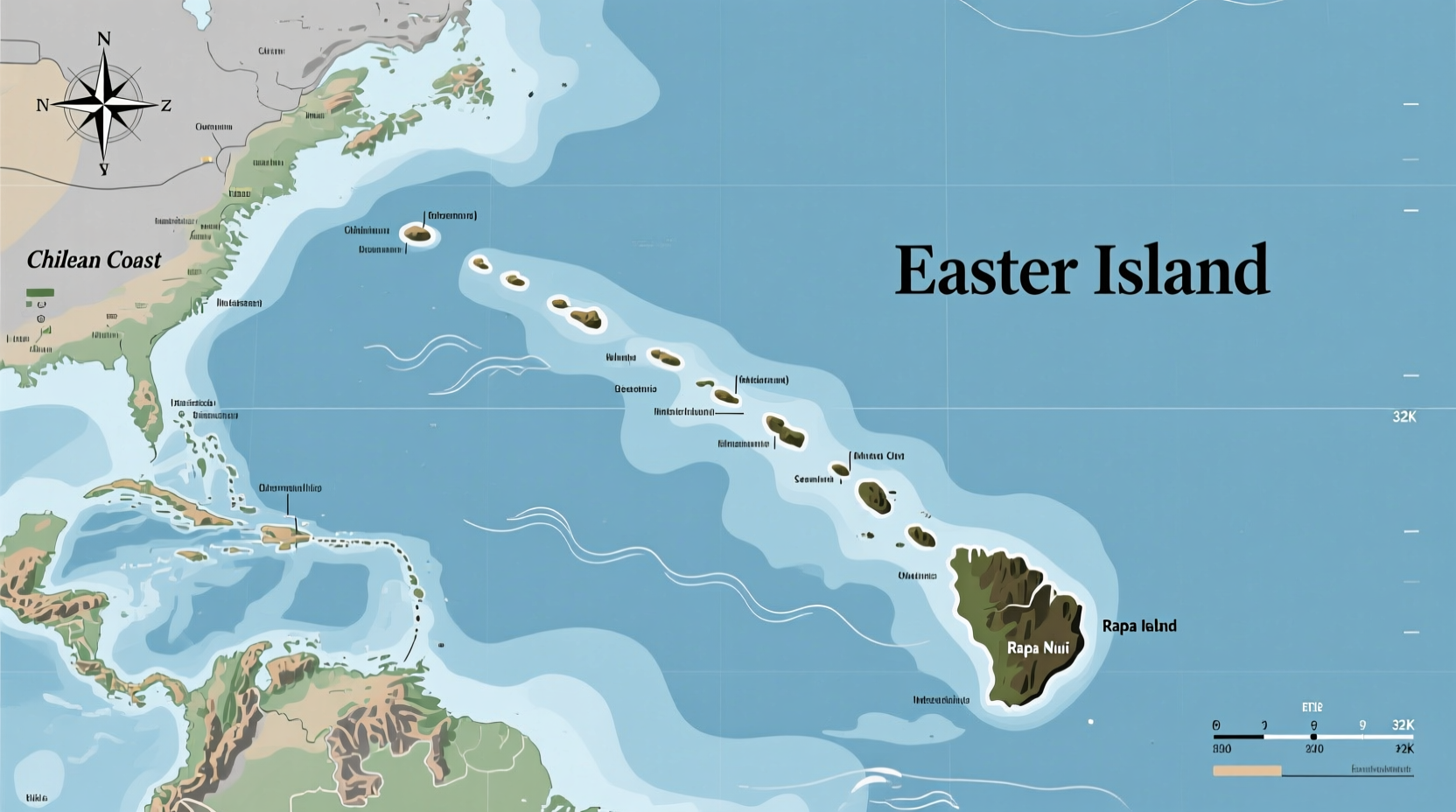 Are There Islands Between Easter Island and Chile?