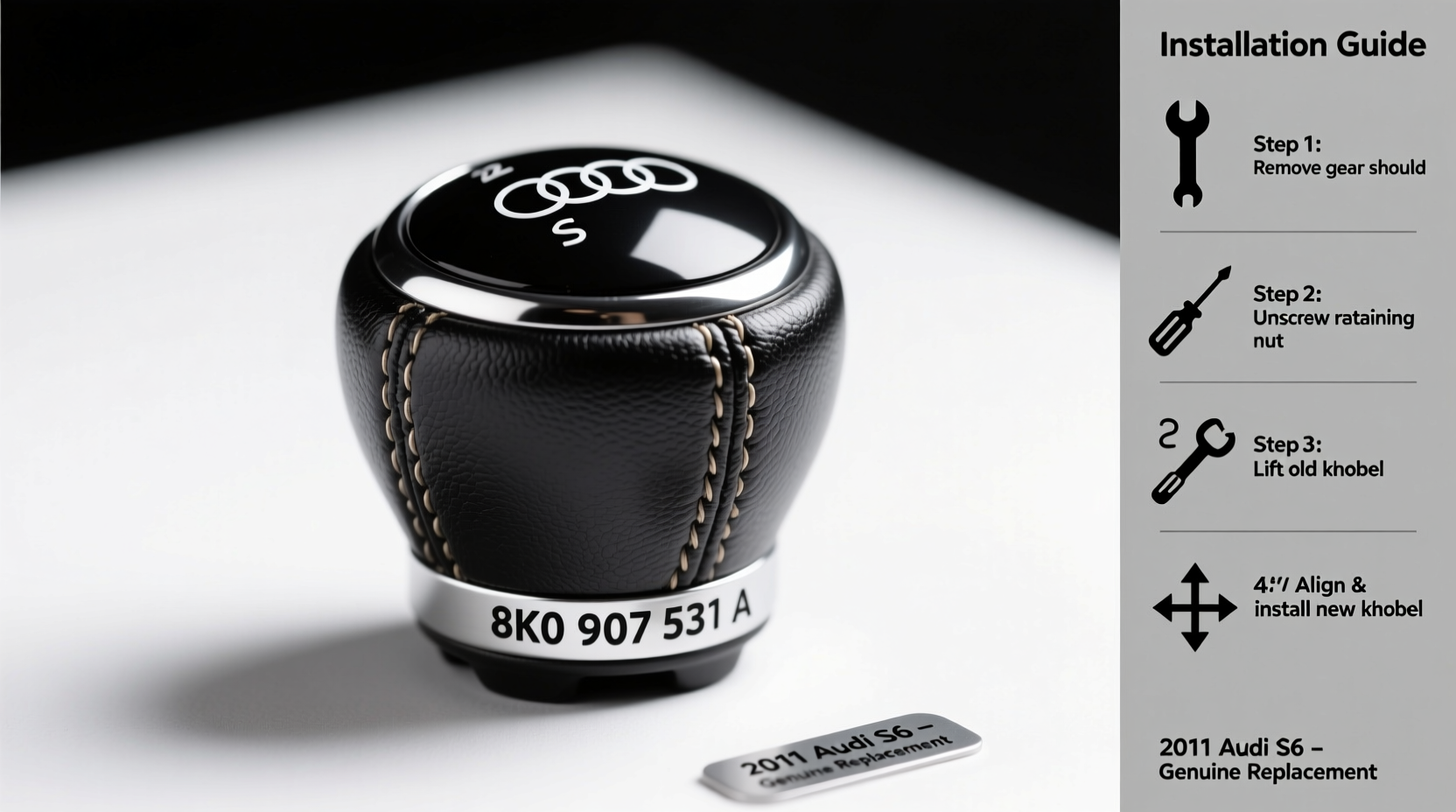 2011 audi s6 shift knob replacement