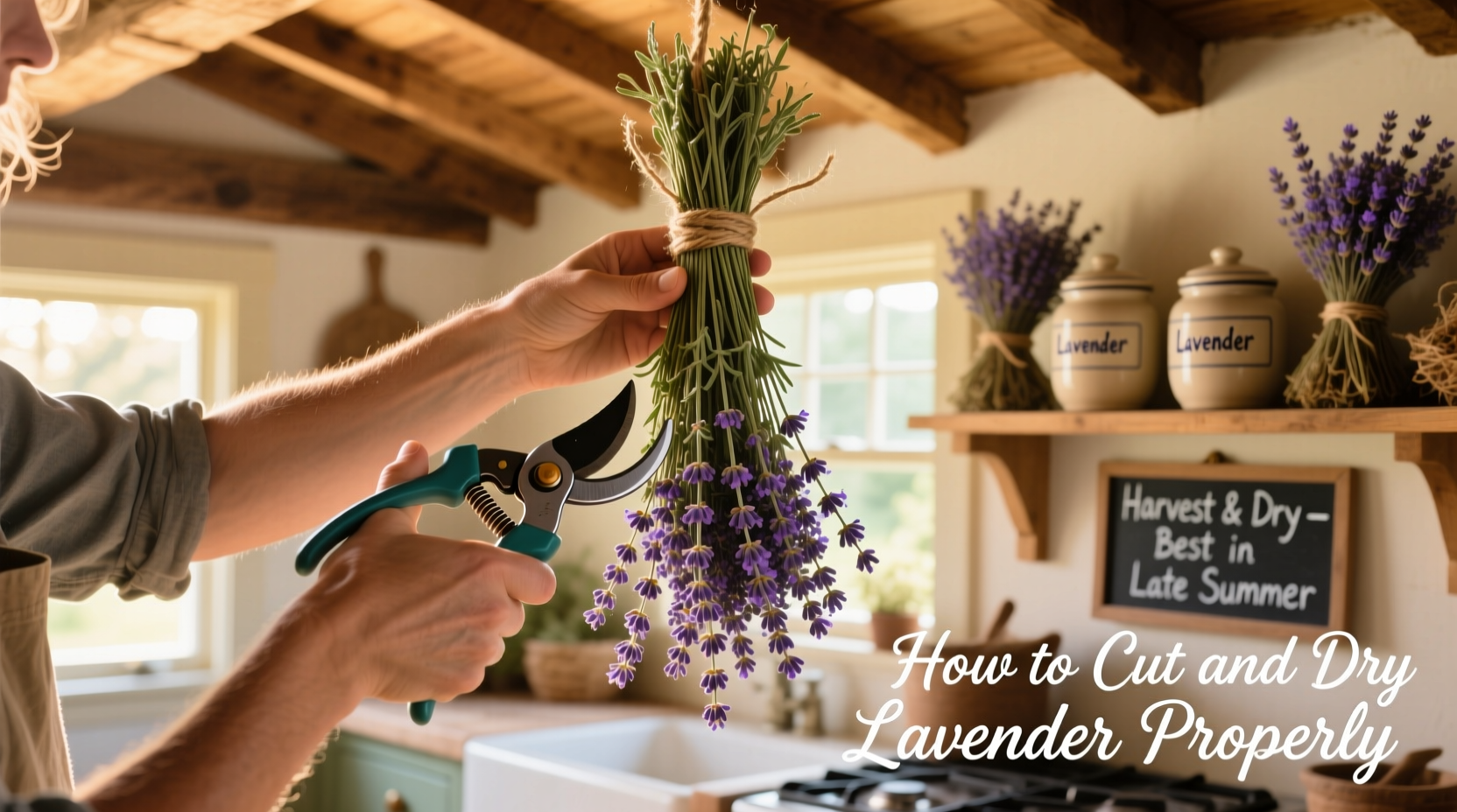 how to cut and dry lavender