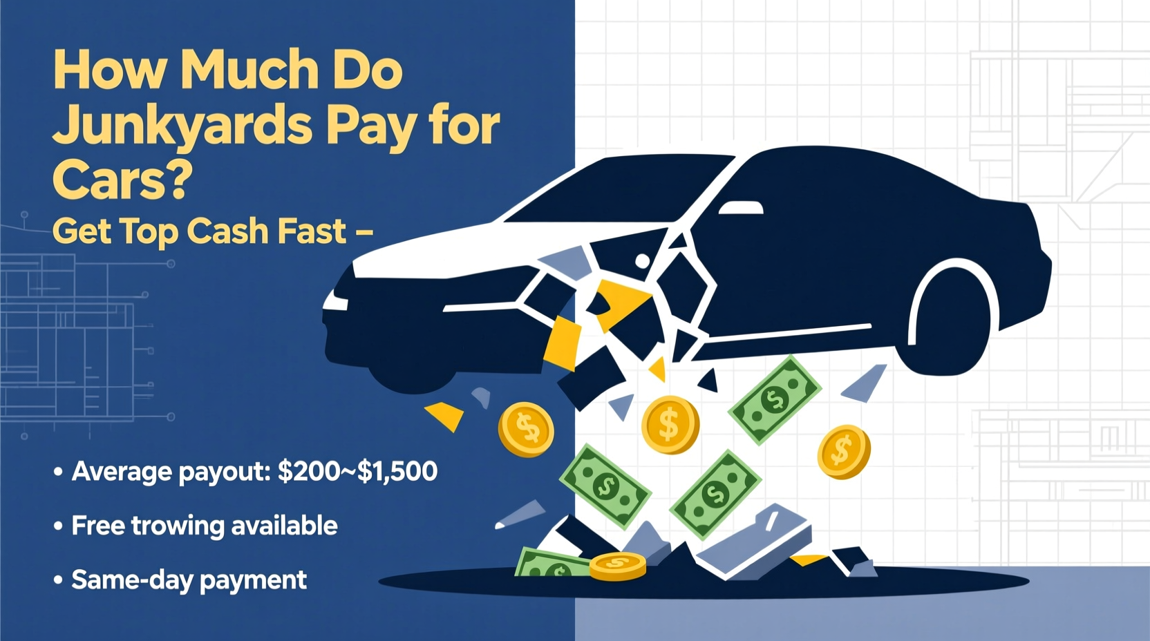 how much does a junkyard give you for a car