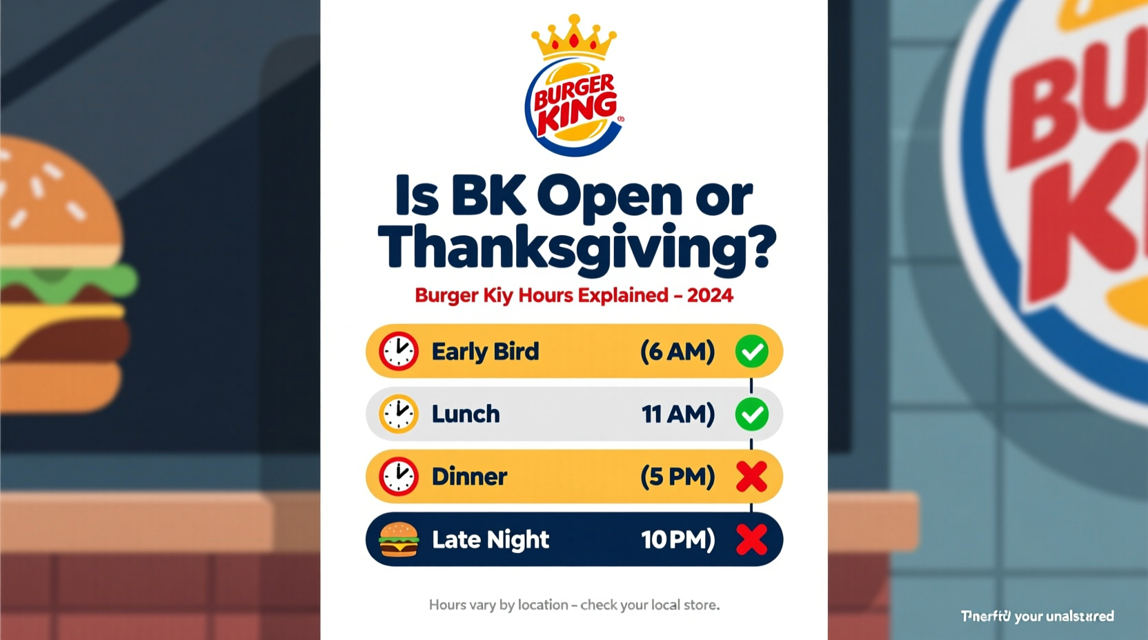 is bk open on thanksgiving