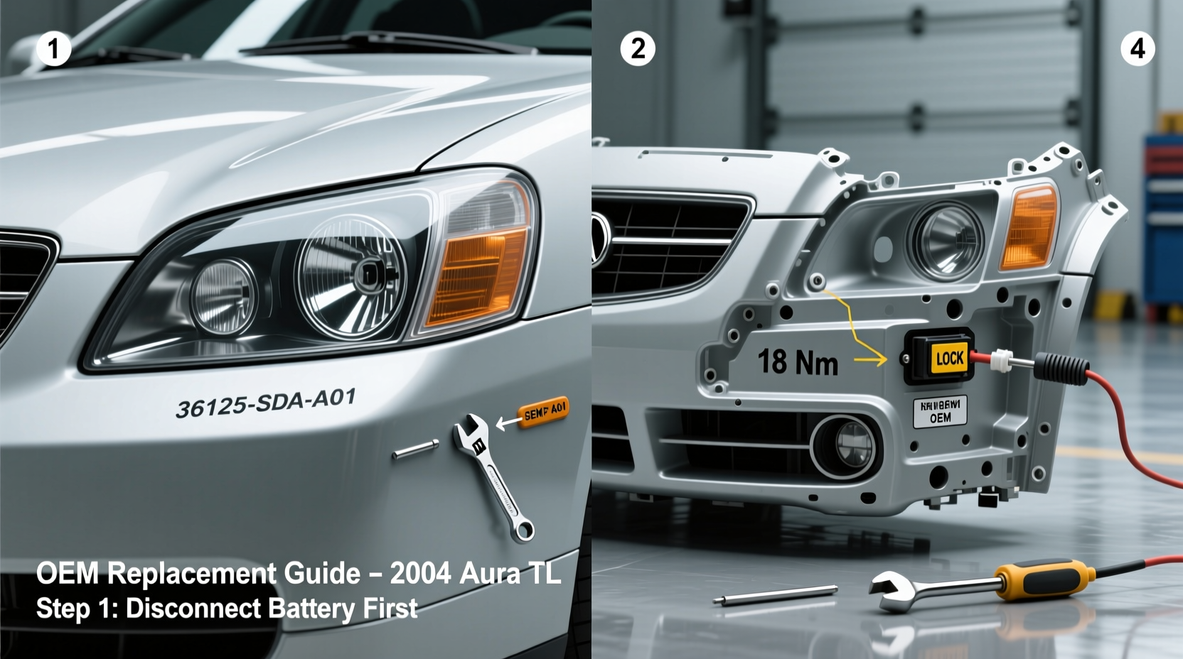 2004 tl headlight replacement