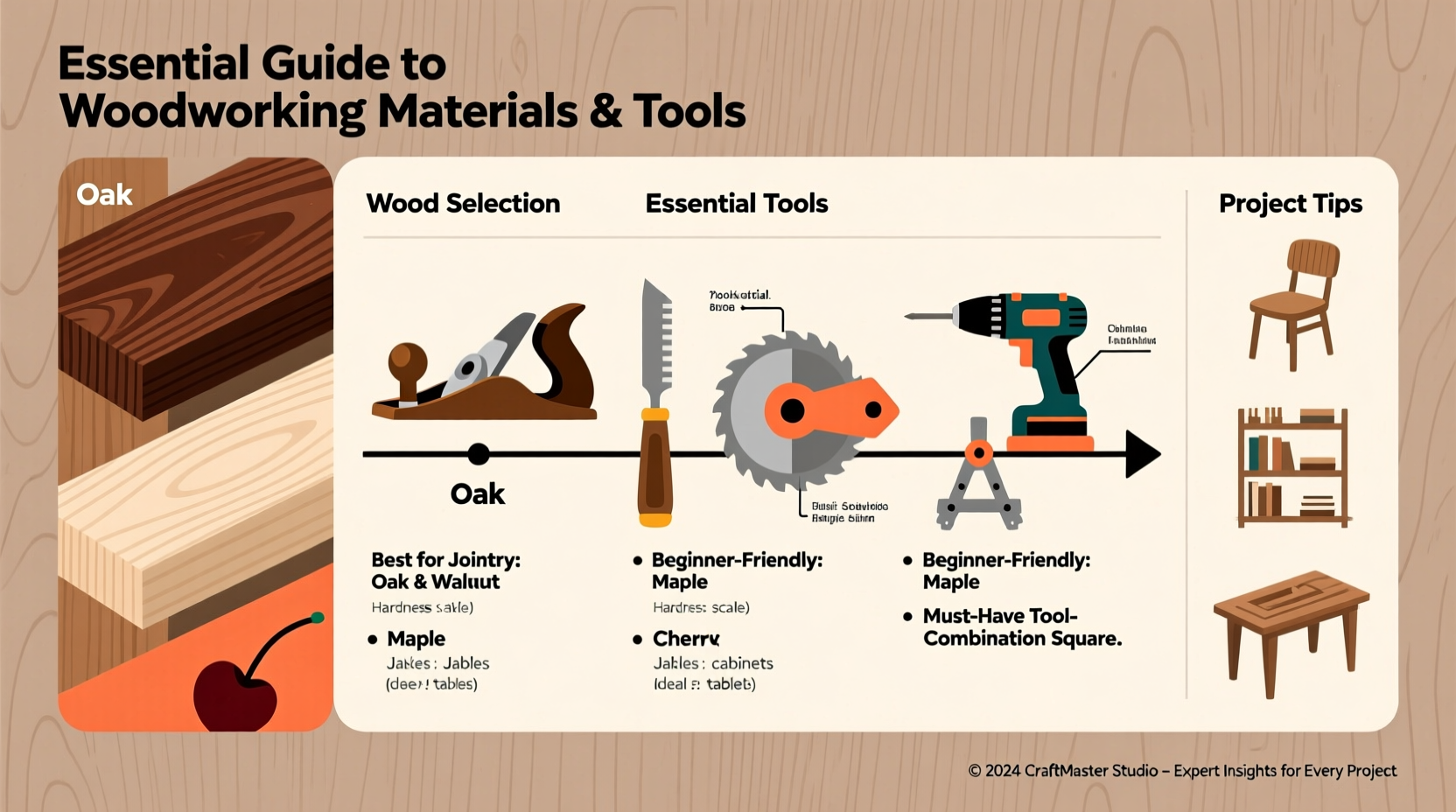 essential guide to the best woodworking materials and tools for your projects