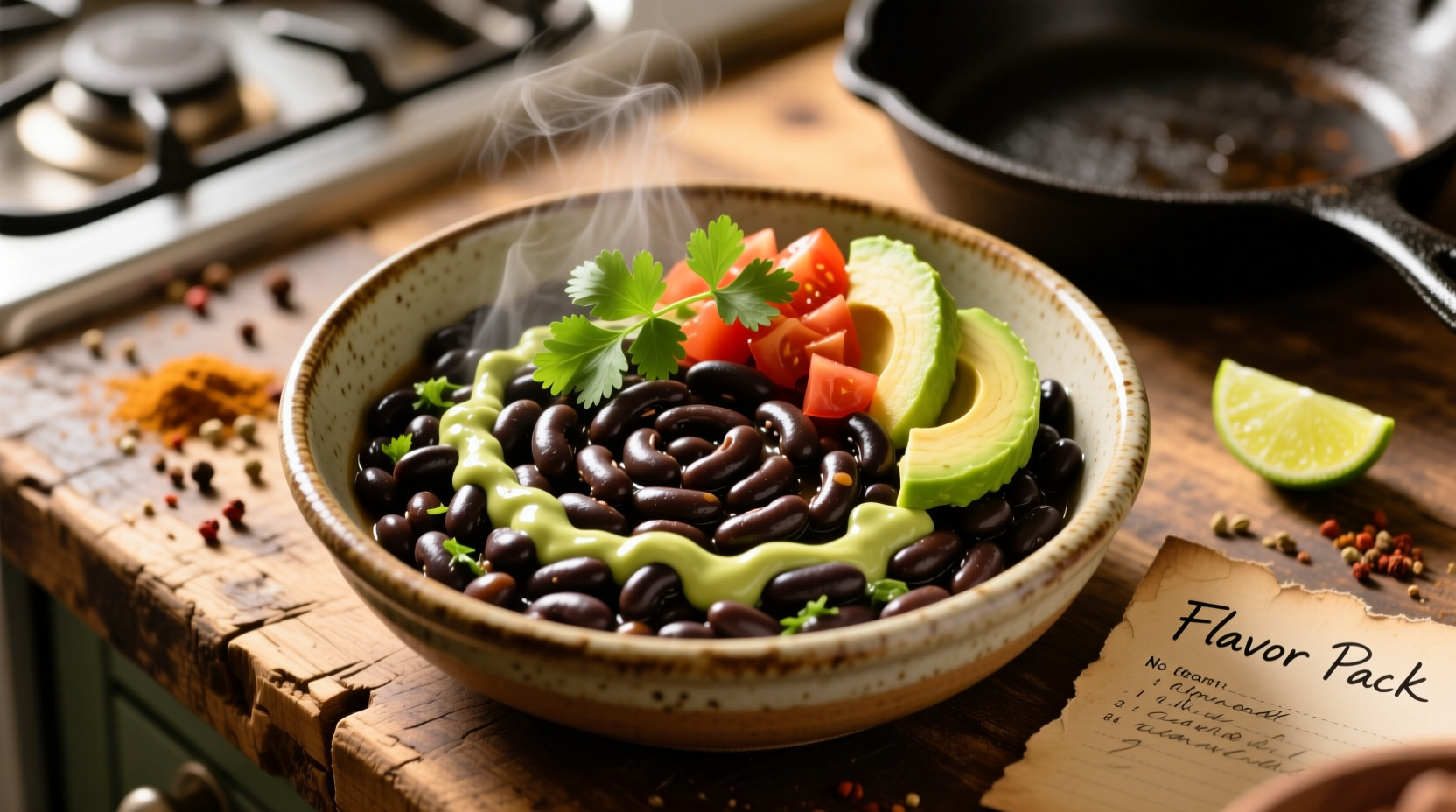 make a can of beans into a meal with these flavor packe