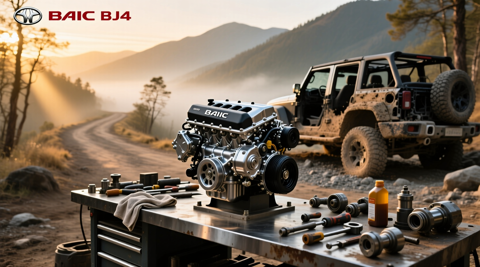 What engine does the BAIC BJ40 use?