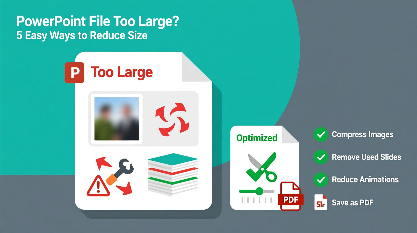powerpoint file too large reasons easy size reduction tips