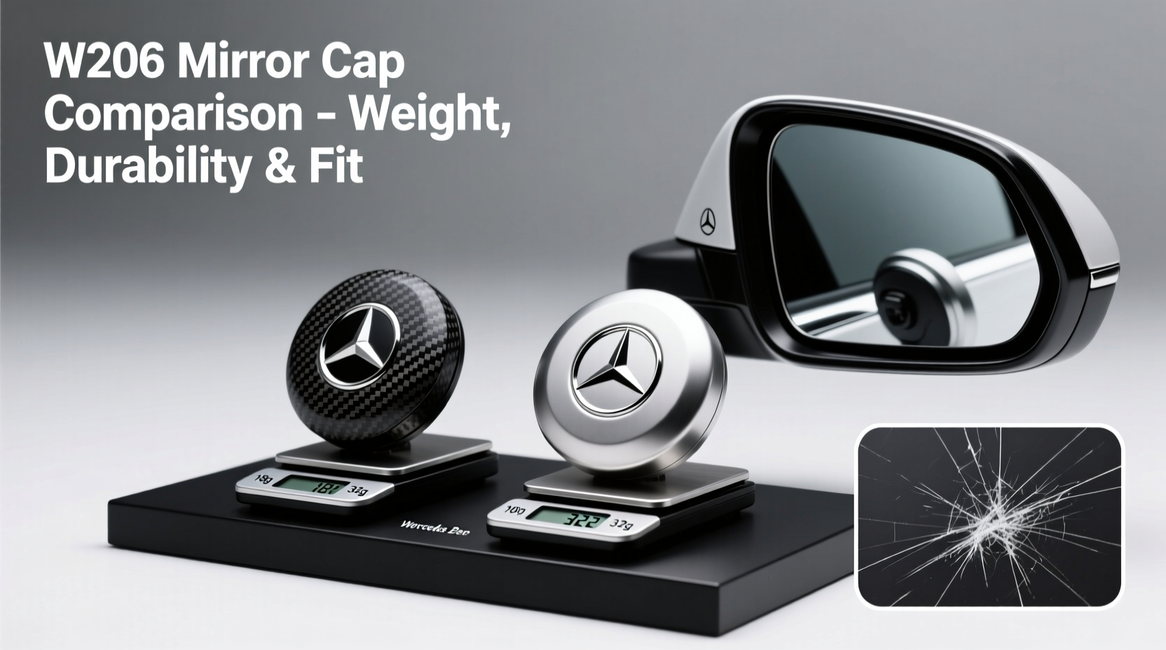 w206 carbon mirror caps vs aluminum