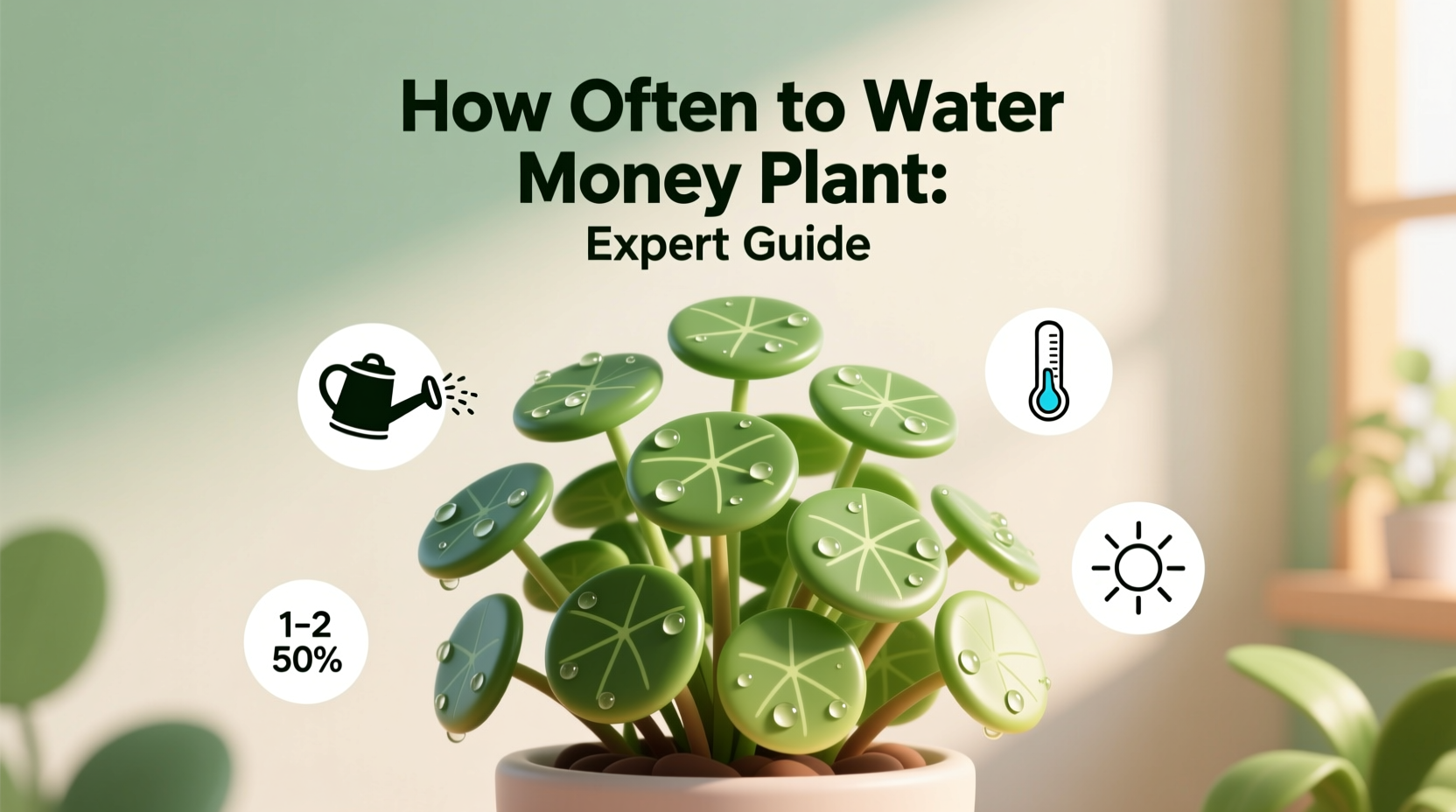how often to water money plant