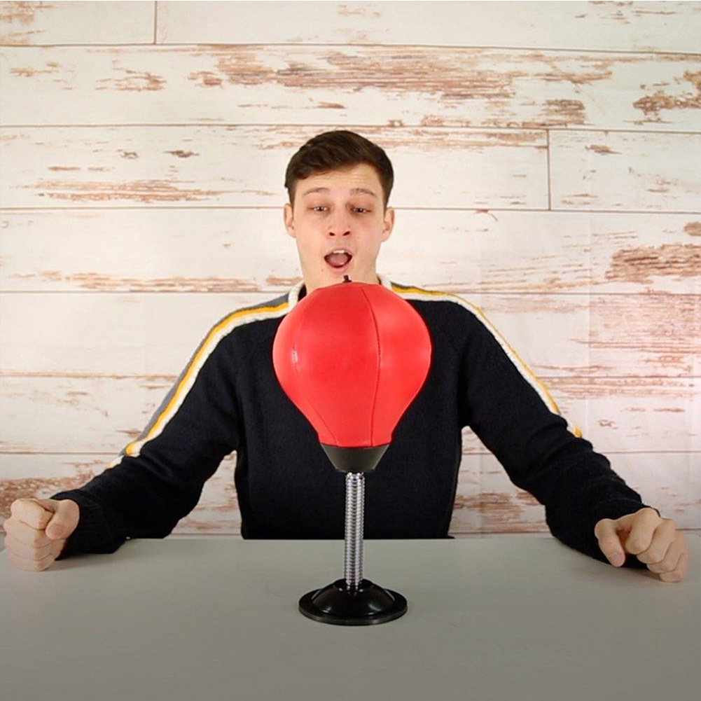High Quality Desktop Punching Ball Stress Relief Buster Speed Fitness Vertical Boxing Ball with Suction Holder
