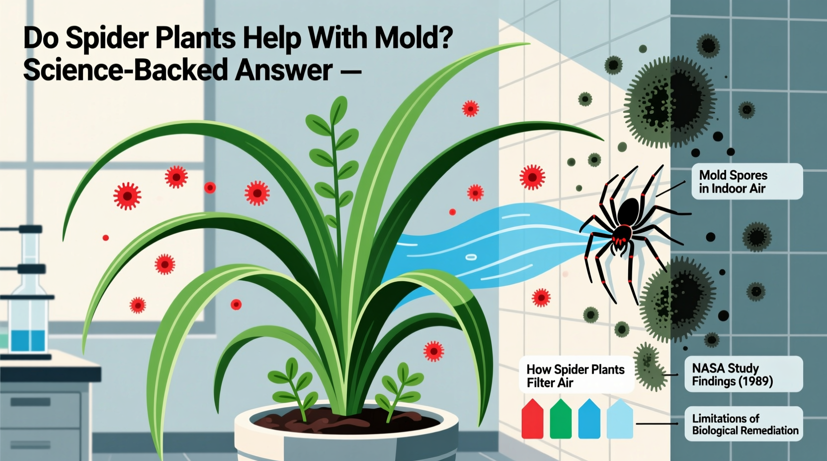 do spider plants help with mold