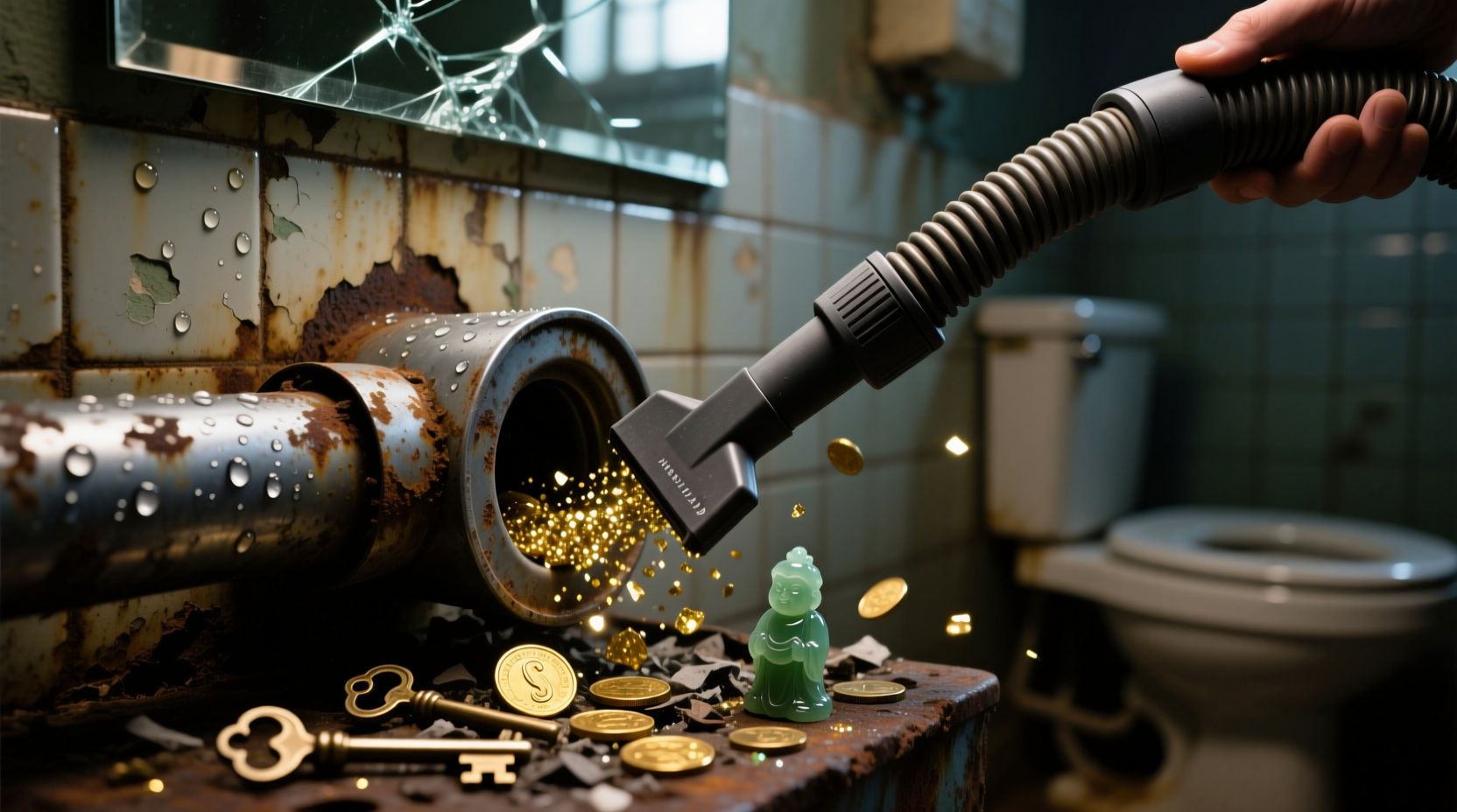 retrieve valuables from your drain with a vacuum and pa