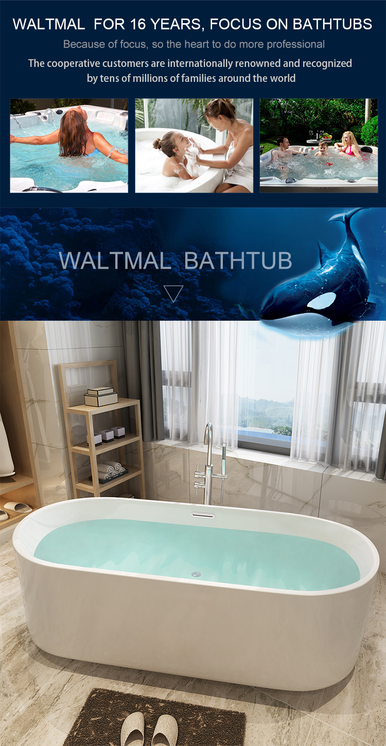 acrylic black cupc/ce approved oval one person tub mat oval bath tub bathtubs