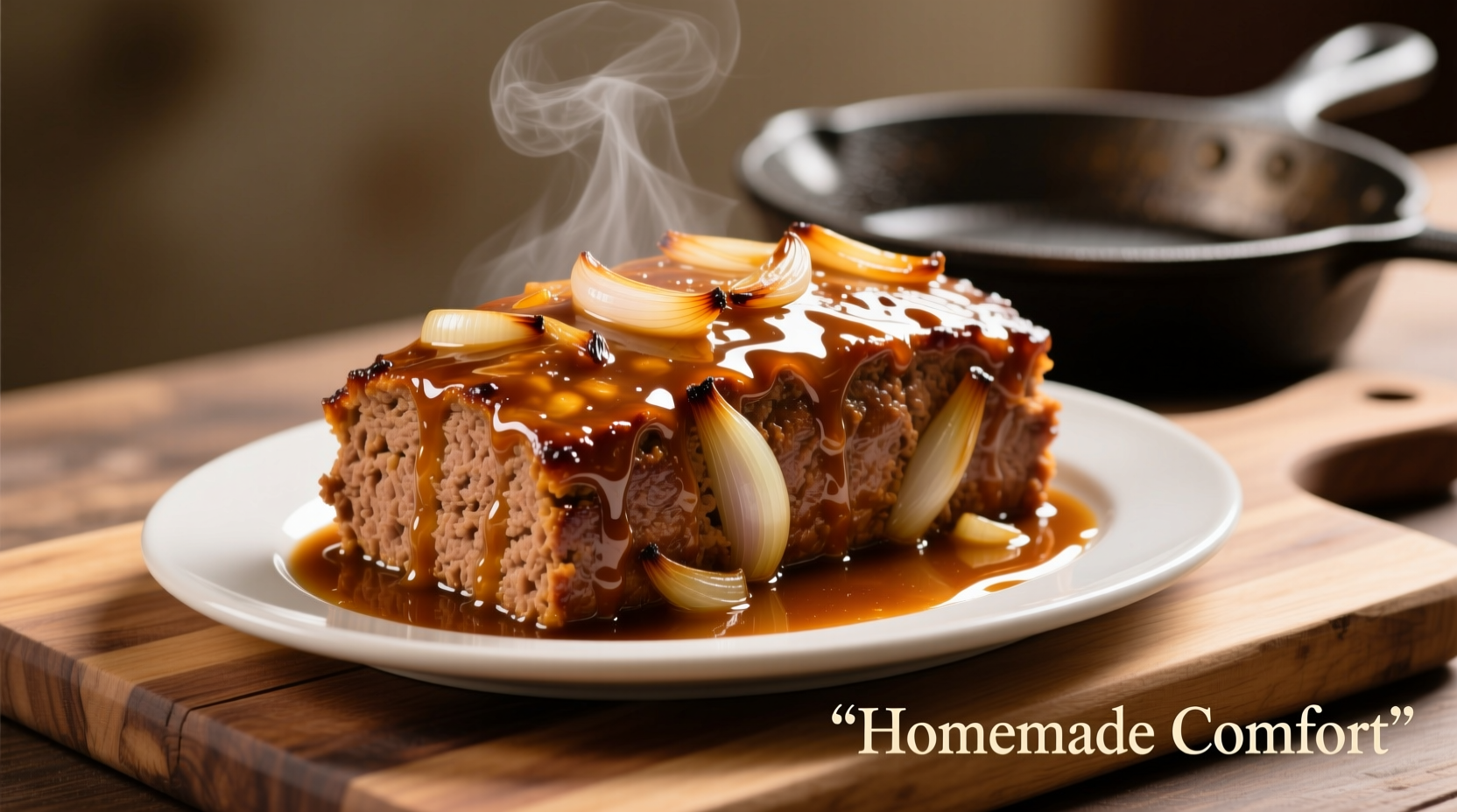 Classic meatloaf with onion soup glaze