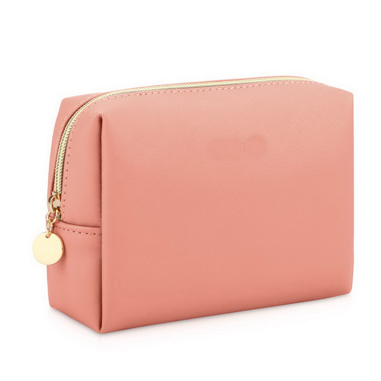 Piccola borsa per il trucco portatile resistente all'acqua per la borsa da toilette da viaggio in pelle PU