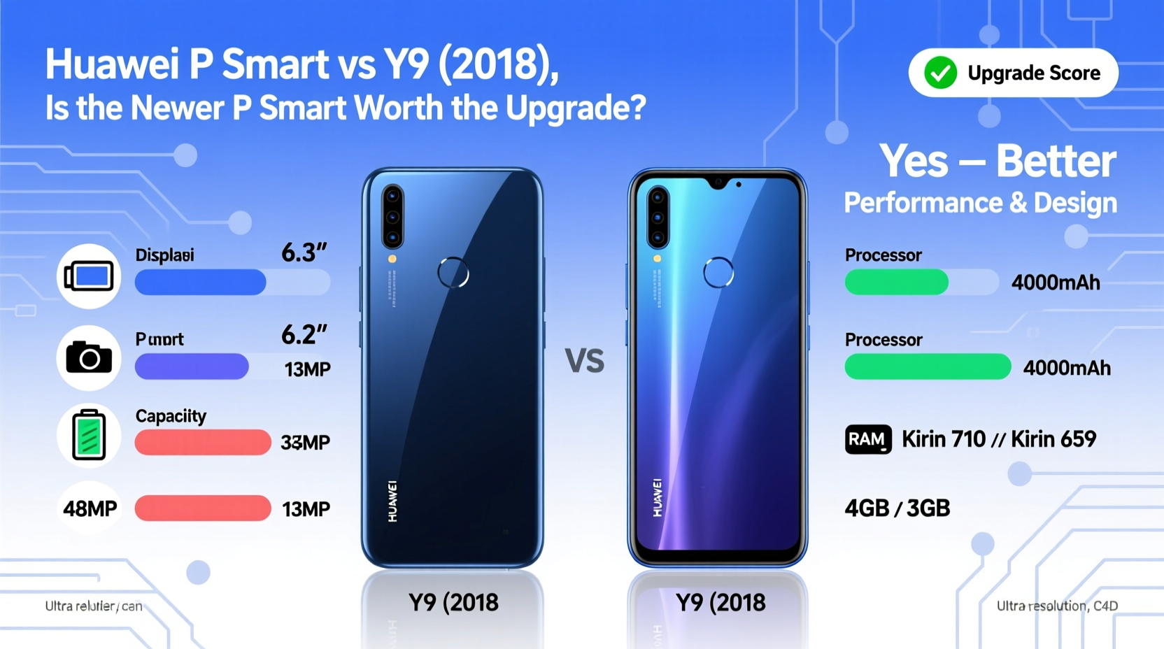 huawei p smart vs y9 2018 is the newer p smart worth the upgrade