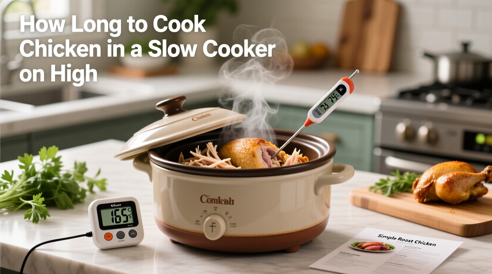 how long to cook chicken in slow cooker on high