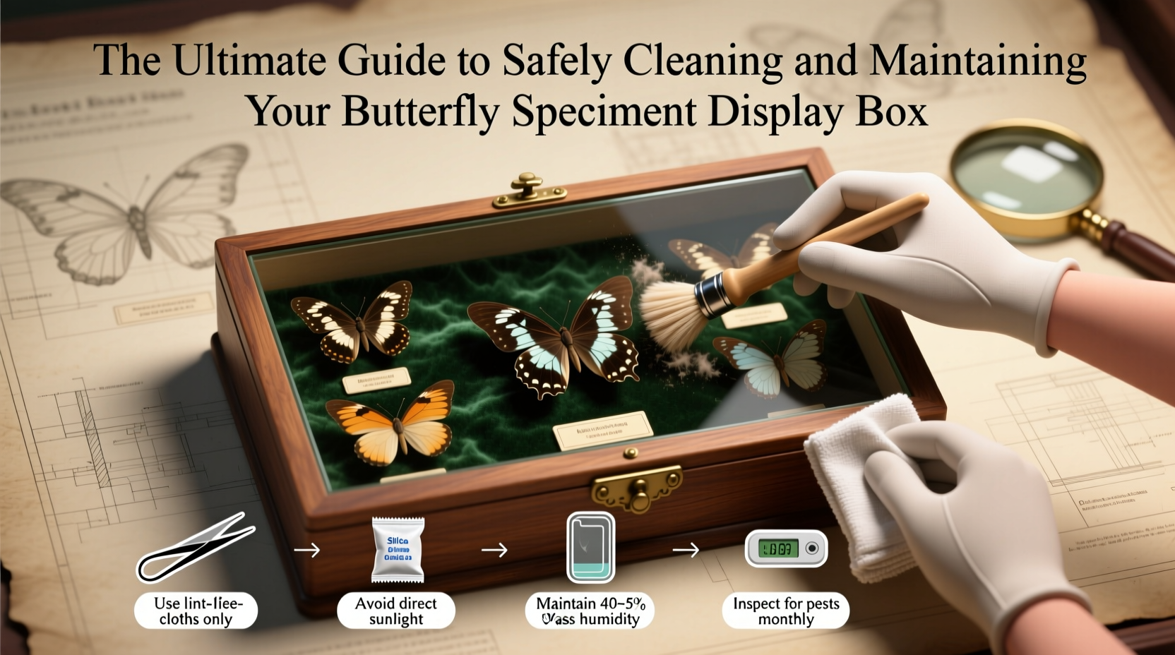 the ultimate guide to safely cleaning and maintaining your butterfly specimen display box