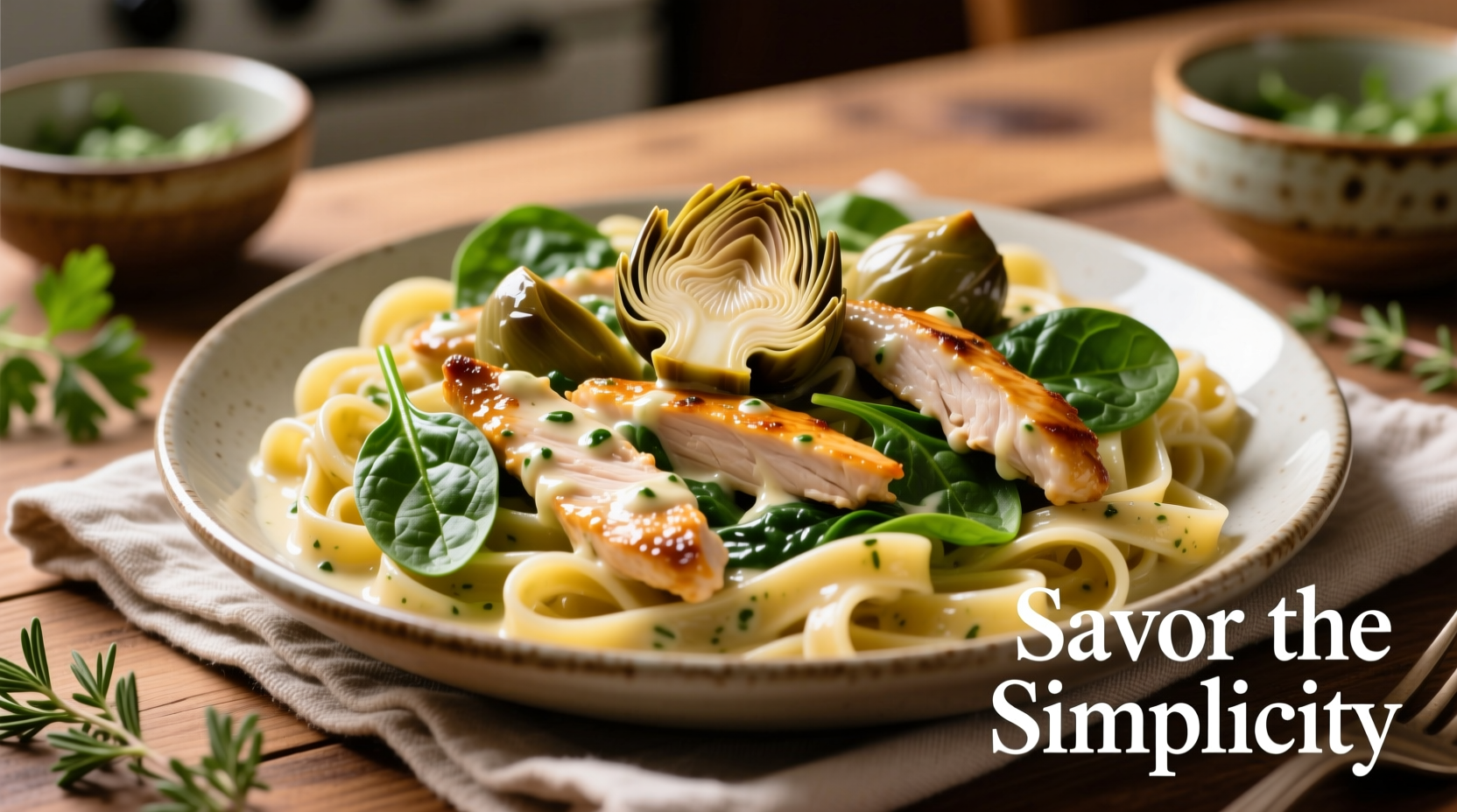 Creamy Spinach Artichoke Chicken Pasta Recipe (30 Min)