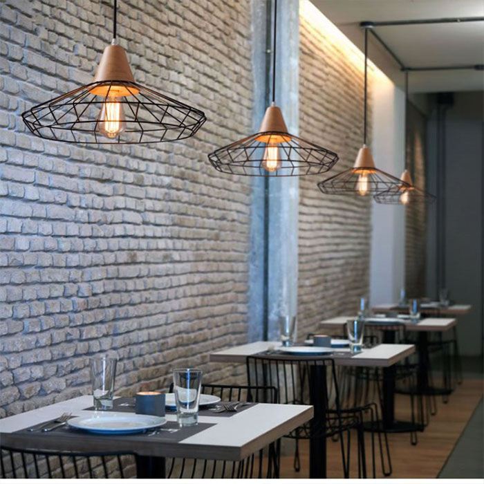 Simple Art Design Loft Hanging Lighting E26 E27 Wood Pendant Lamp