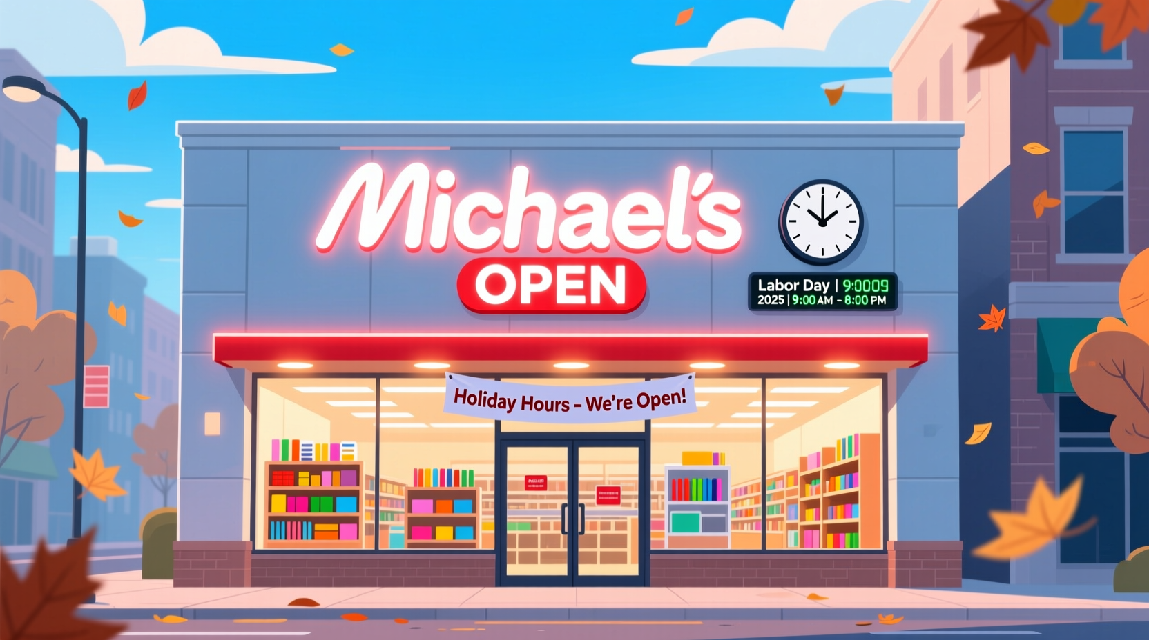 is michaels open today on labor day