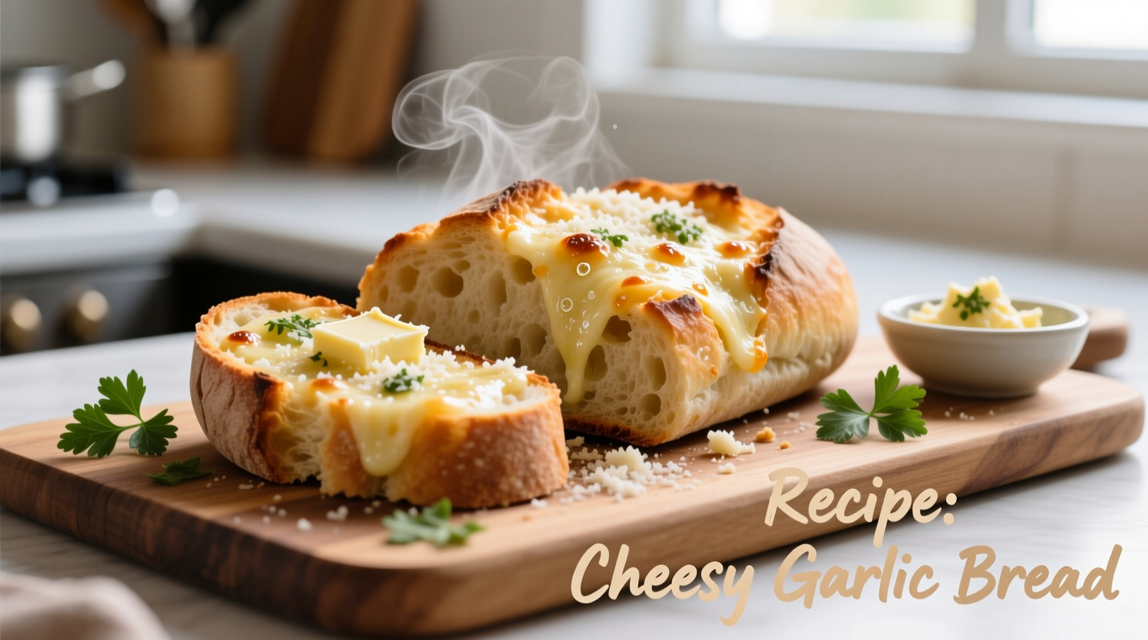 recipe for cheesy garlic bread