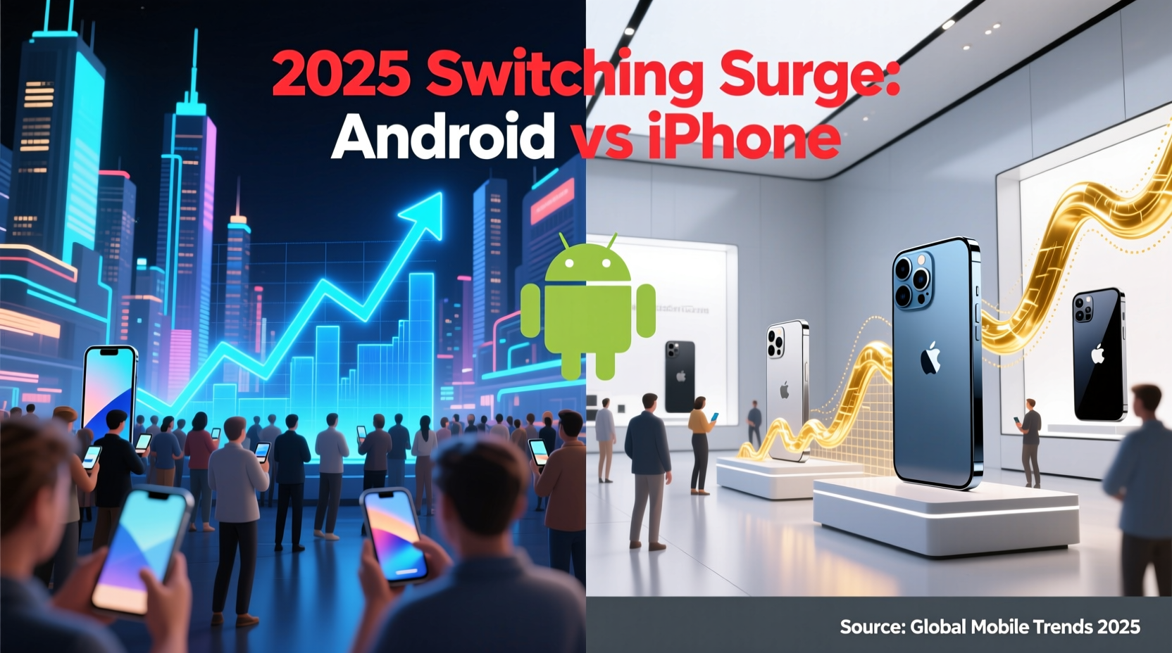 android vs iphone are more people really switching the 2025 numbers are wild