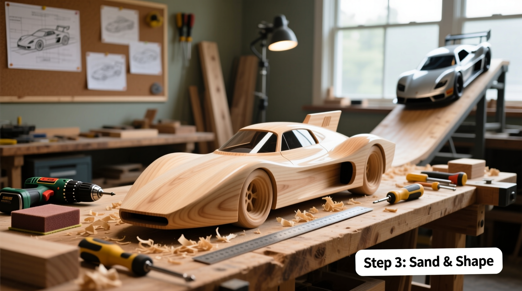 how to build a pine derby car