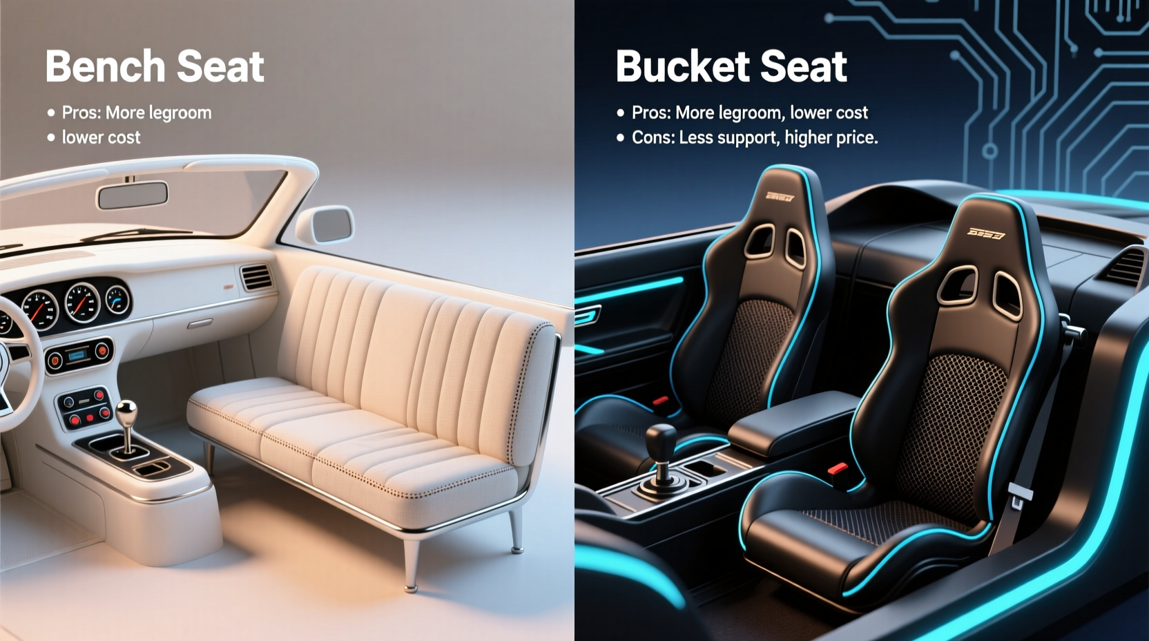 bench vs bucket seats