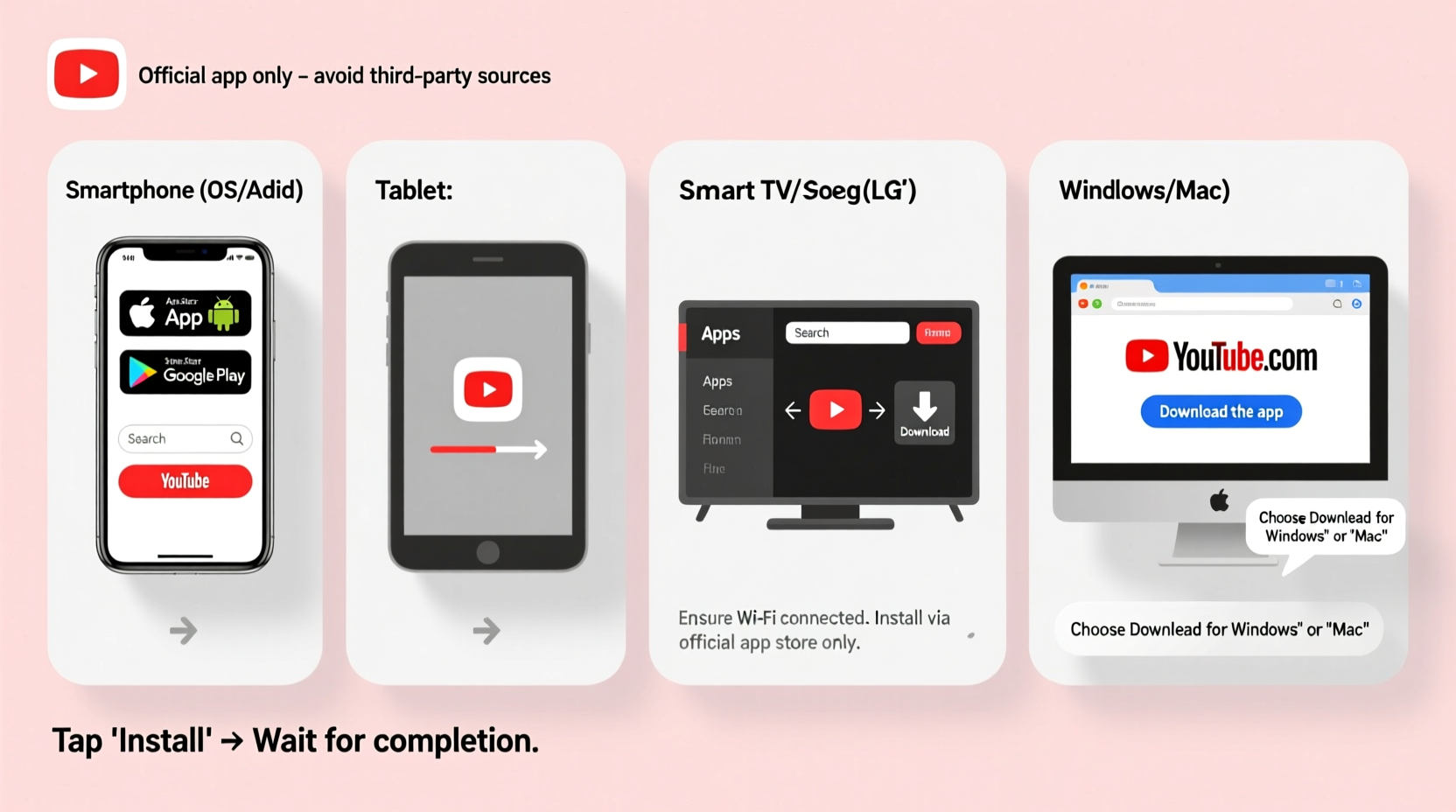 how to easily download and install the youtube app on any device