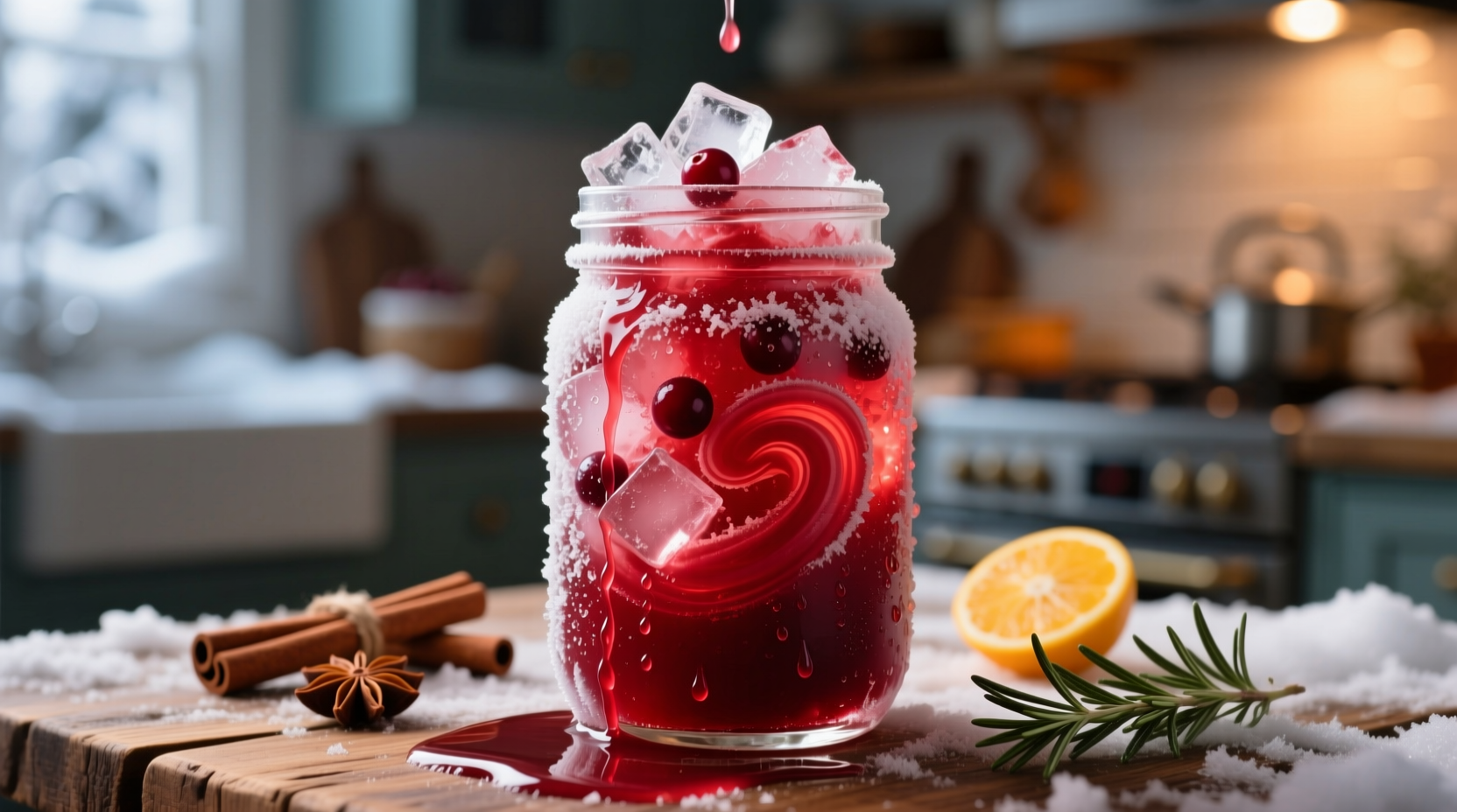 make a boozy cranberry slush with just two ingredients