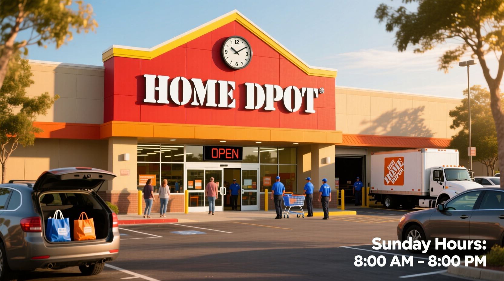 what time is home depot open on sunday