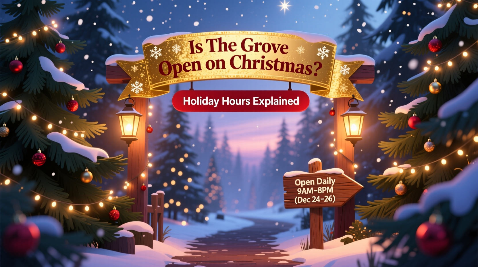 is the grove open on christmas