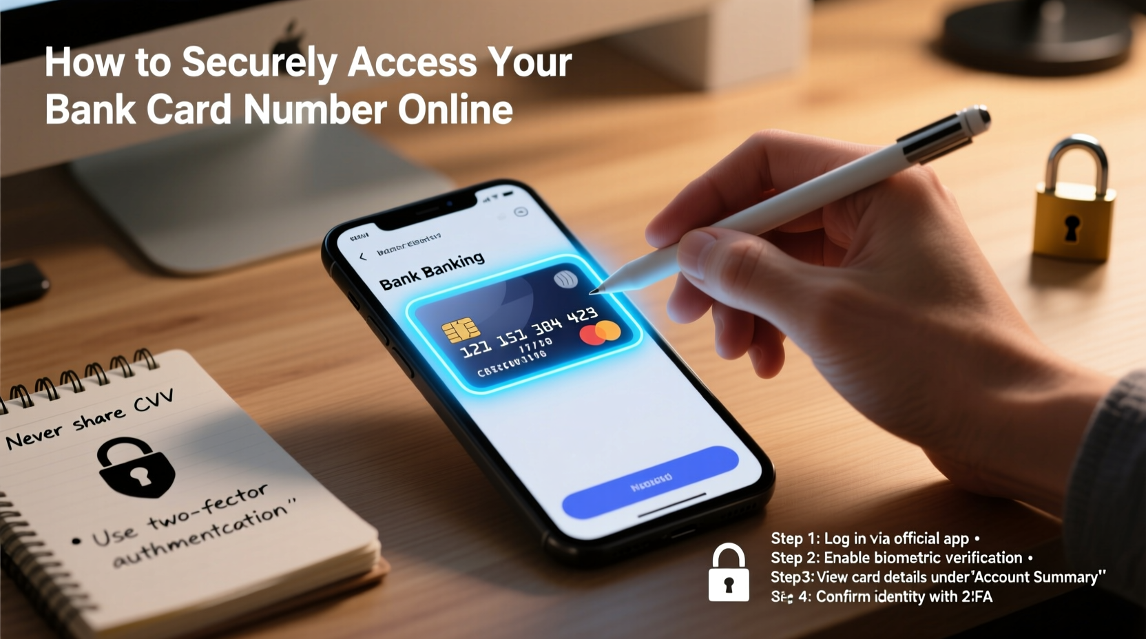 how to securely access your bank card number online a step by step guide