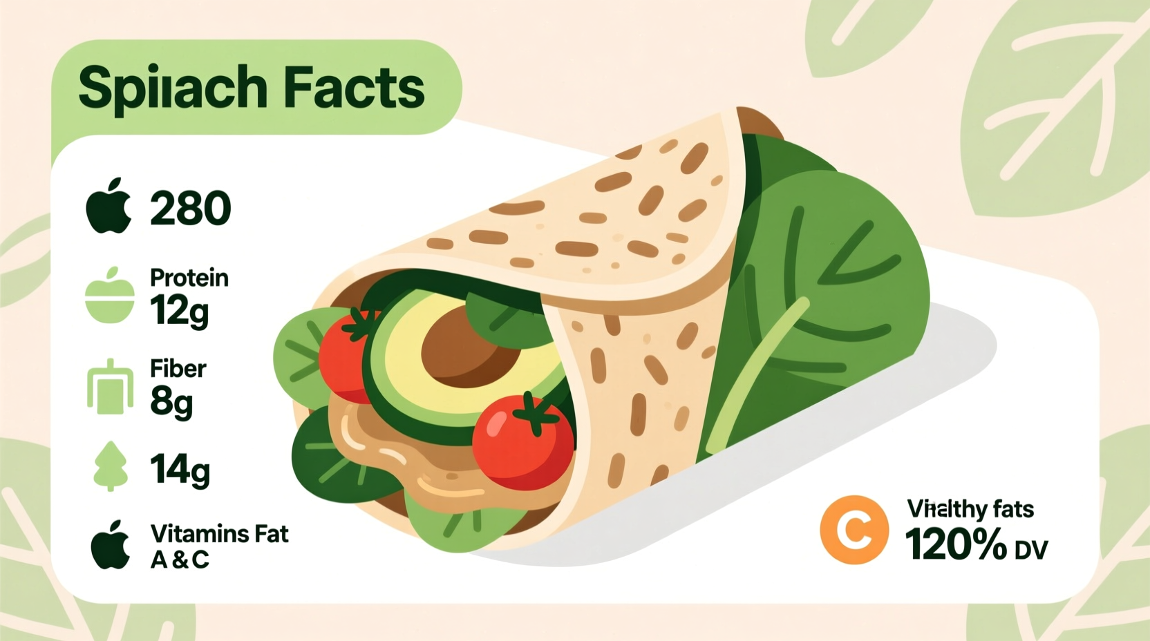 Spinach Wrap Nutrition Facts: Calories, Protein & Benefits