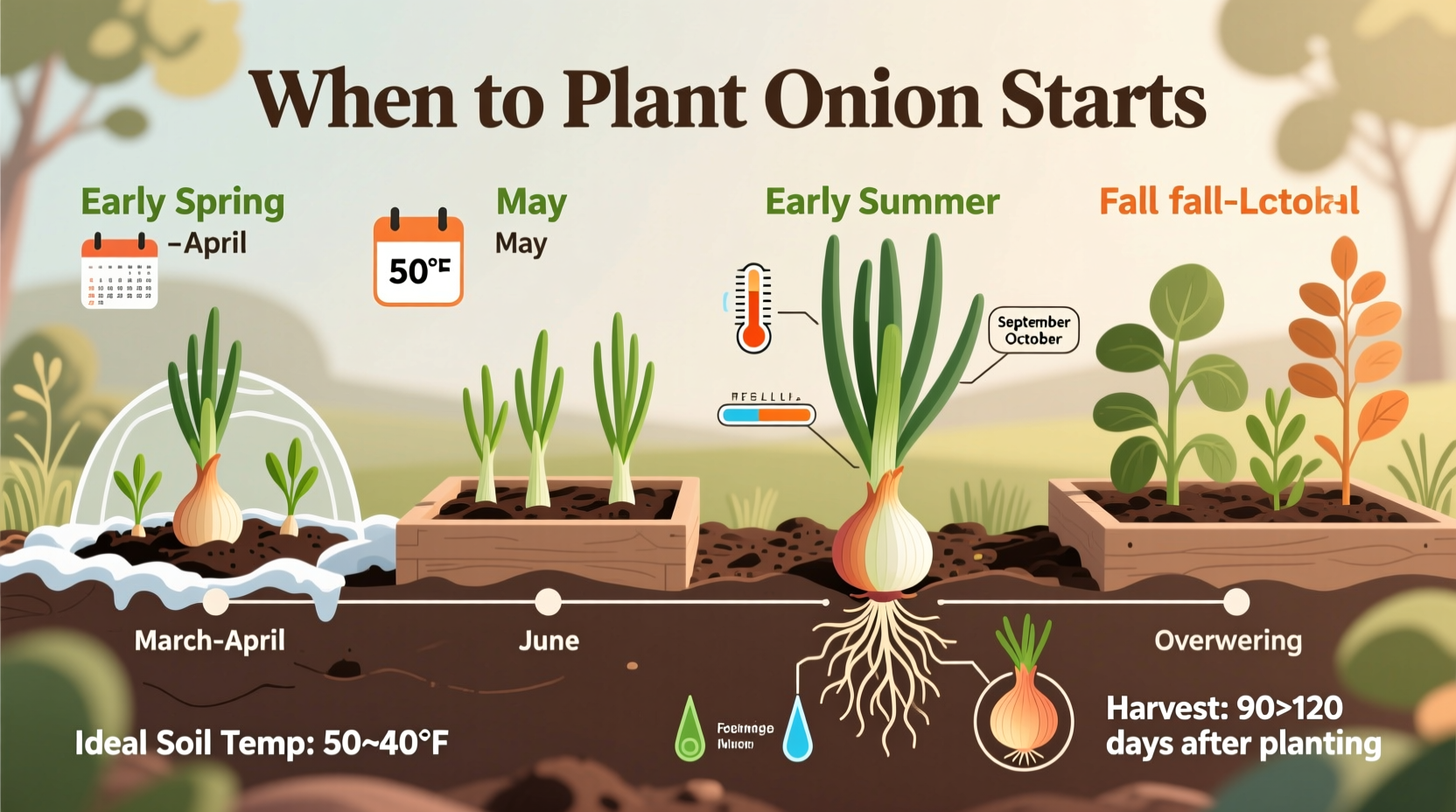 when to plant onion starts