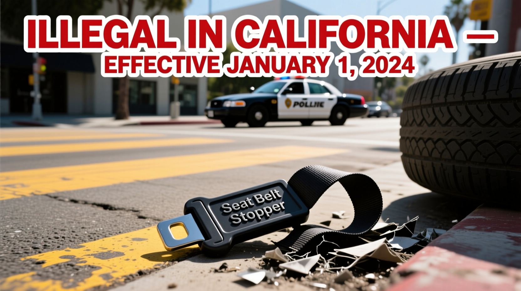 California Seat Belt Stopper Legality: Illegal as of 2024