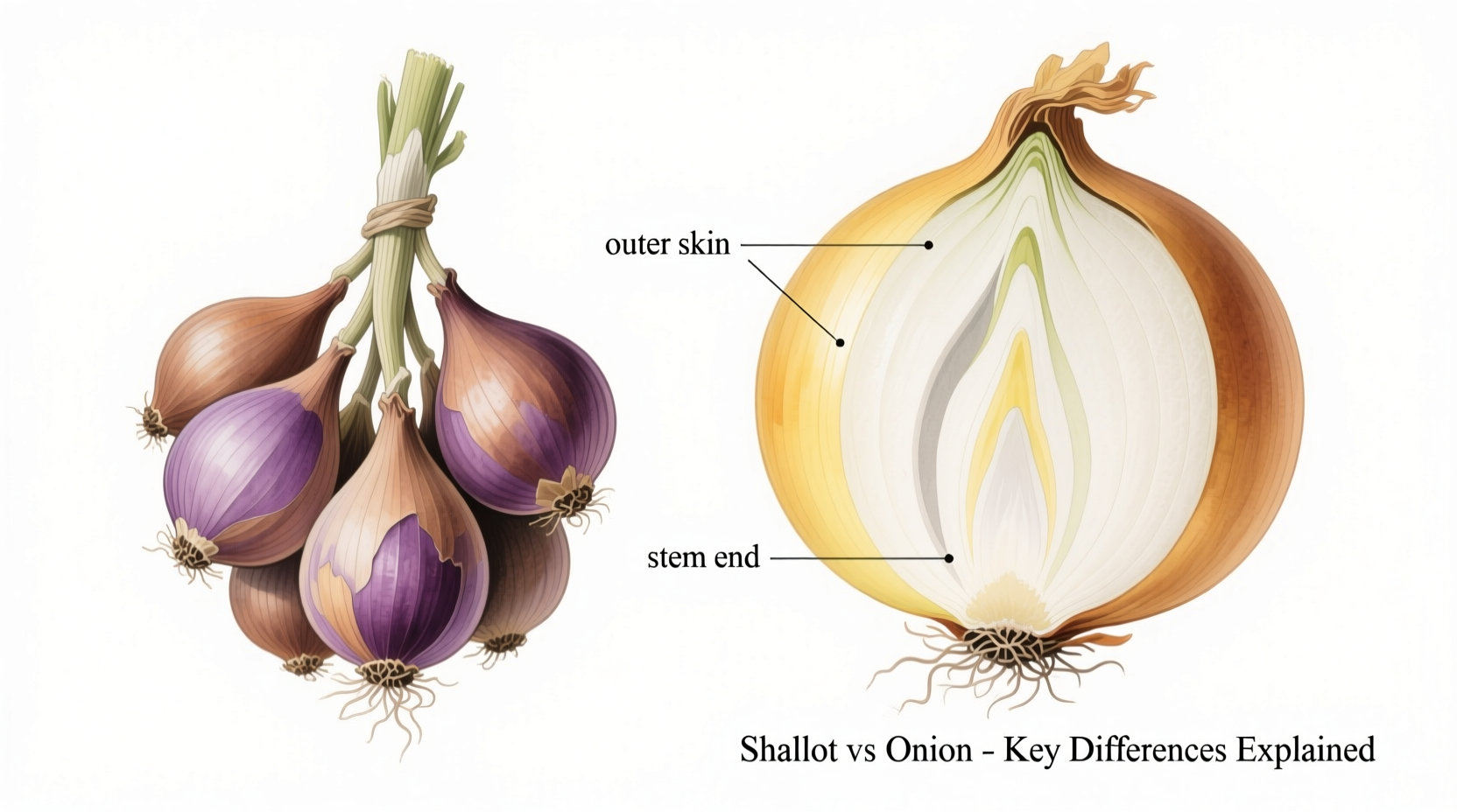 what s the difference between a shallot and an onion