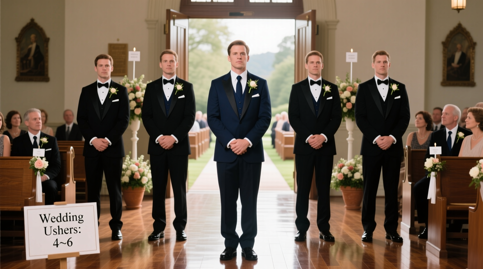 how many ushers for a wedding
