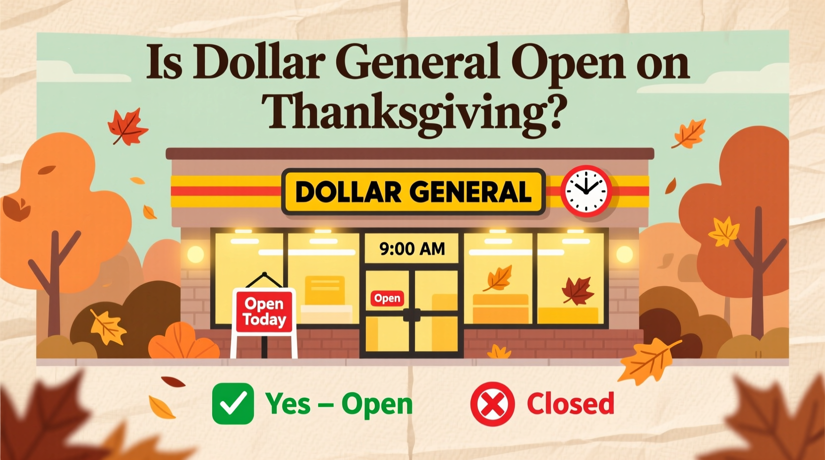 is dollar general open on thanksgiving open now