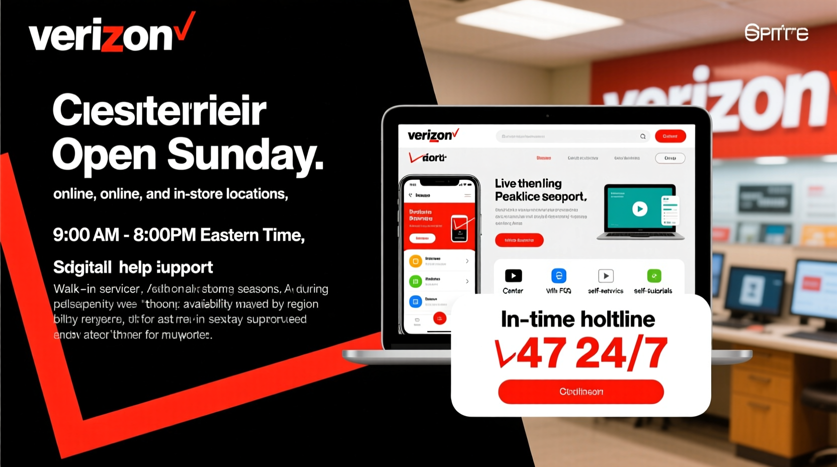 is verizon customer service open on sunday