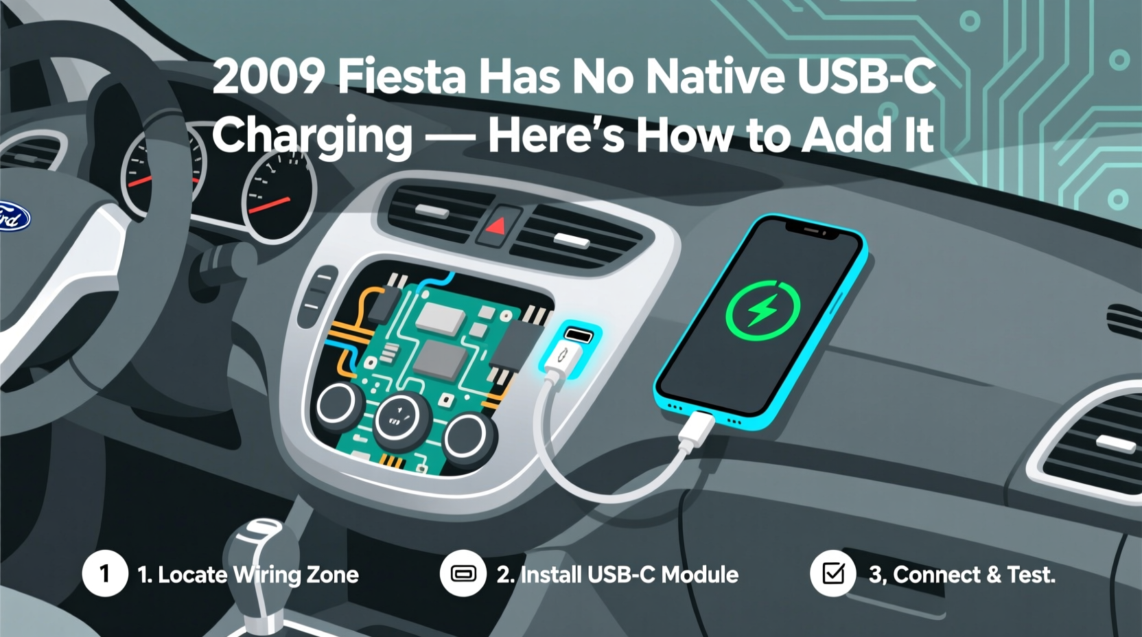 fiesta 2009 usb c charging compatibility